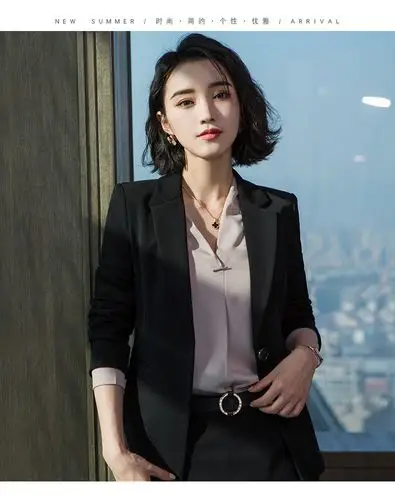西装套装女2018新款时尚气质白领正装女士职业装商务工作装三件套