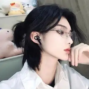 0069人付款淘宝狼尾假发女短发夏季日系中分武士头长发