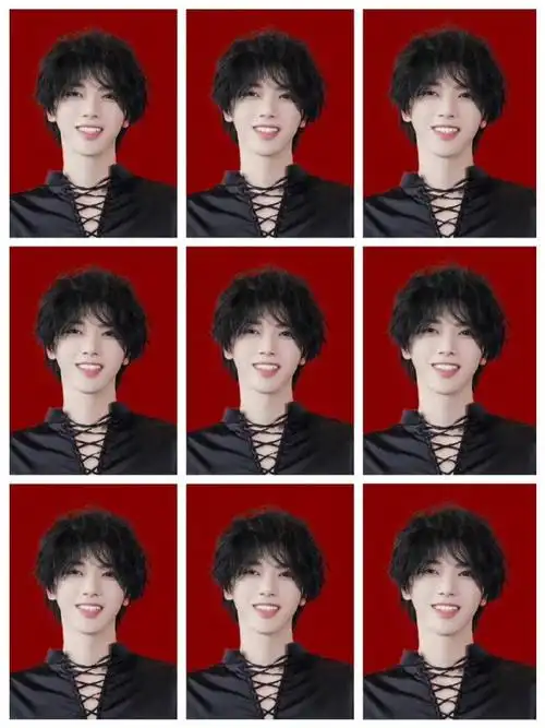 青春又阳光好帅好帅真的好正!华晨宇本人拍的证件照