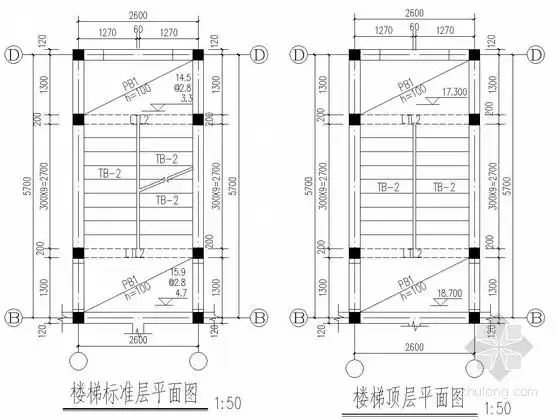 楼梯标准层平面图