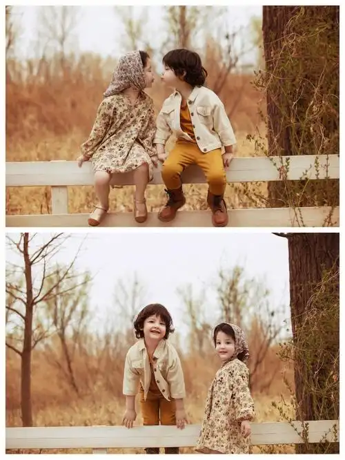 甜度和可爱超标的两小无猜秋季儿童写真