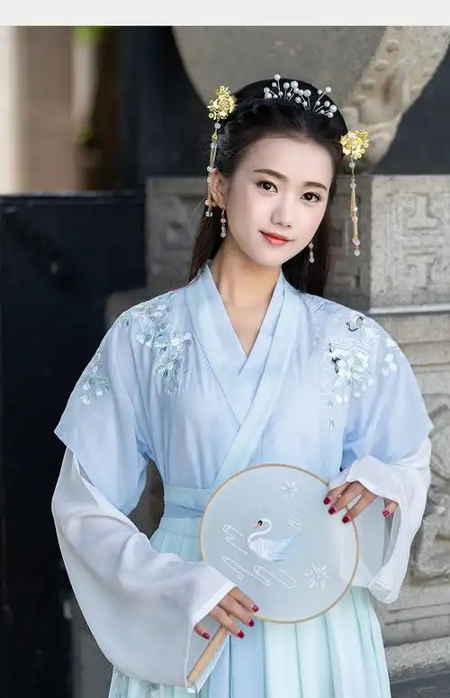 1823实拍浅交领半壁改良魏晋汉服汉元素女装春夏秋日常服