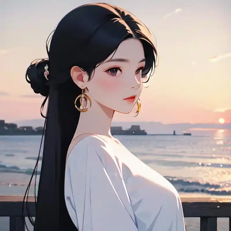 98海边唯美侧脸,美女头像来袭95