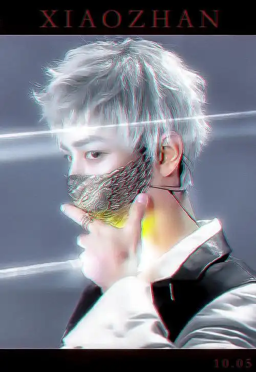 肖战#  银色发色充满神秘感,是从梦境中走出来的银发精灵  是破次元