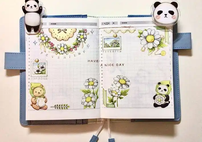 手帐有熊花花排版