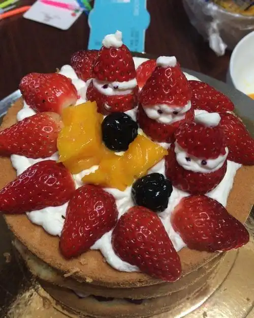 lynnsj做的圣诞呆萌裸蛋糕