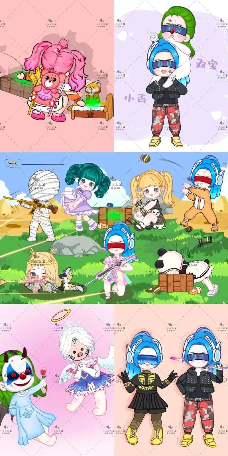 和平精英q版头像壁纸合集.可盐可甜,一眼万年～吃鸡壁纸,吃鸡 - 抖音