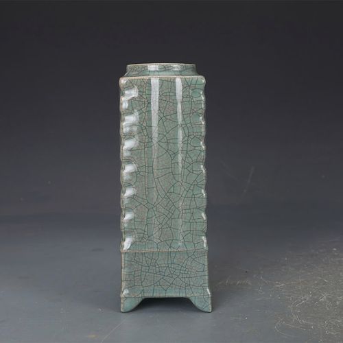 宋瓷收藏宋官窑青釉琮式瓶仿古瓷器古董古玩五大名窑收藏真品