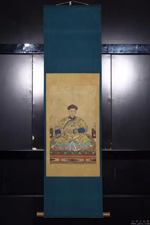"郎世宁"《康熙皇帝》绢本立轴 - 中华古玩网 - 古董收藏,古玩收藏,古