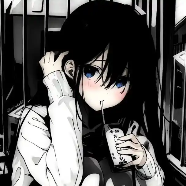 wechat头像黑白系动漫头像