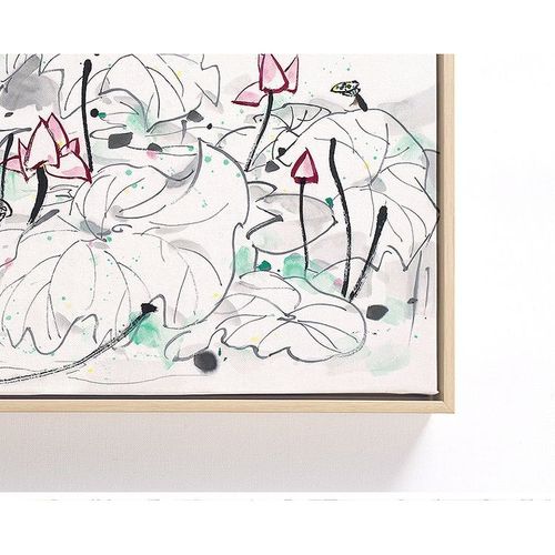 吴冠中双燕 新中式水墨荷花 客厅装饰画卧室挂画电表箱画大师油画