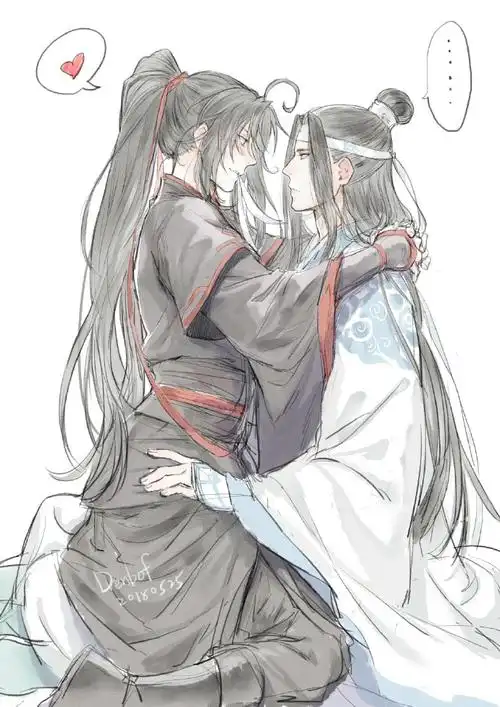魔道祖师魏无羡蓝忘机情头,忘羡情侣头像呆萌两张配对
