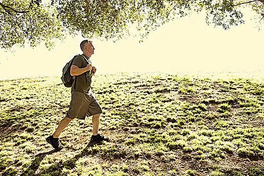 成熟,男人,健身行走,公园