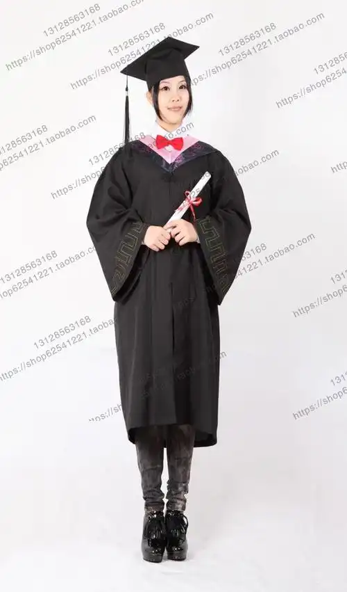 中国学士服 大学本科学位毕业服 摄影服工科 垂布帽子流苏校服