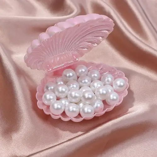 少女粉色贝壳收纳美甲饰品拍摄道具网红房间背景布类