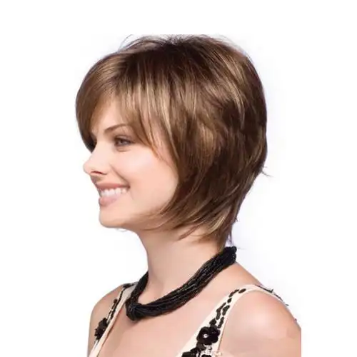 欧美假发短发 女式蓬松修脸发型 速卖通代理wig 义乌假发批发厂家