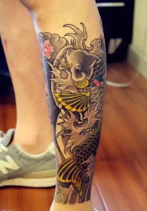 传统包小腿纹身图片