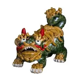 传统文化陶瓷石湾公仔家居客厅公司门店开业送礼招财铜钱麒麟貔貅