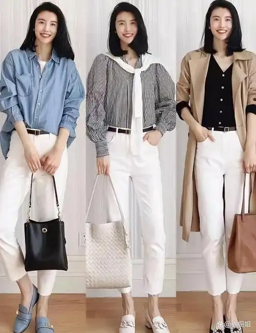 女人学会这几种搭配和技巧,白色裤子也能穿出时尚感