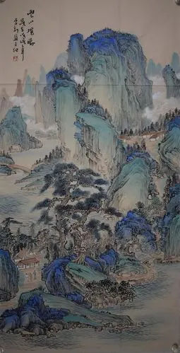 唐老师2现代作家仿古山水画四尺竖山水