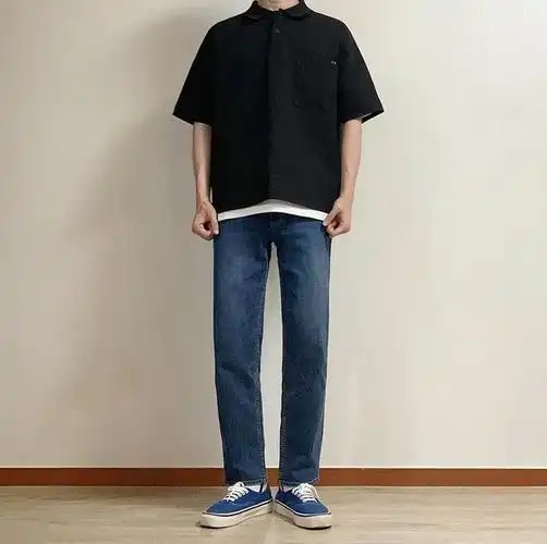 男士夏季牛仔裤穿搭夏季男装牛仔裤搭配