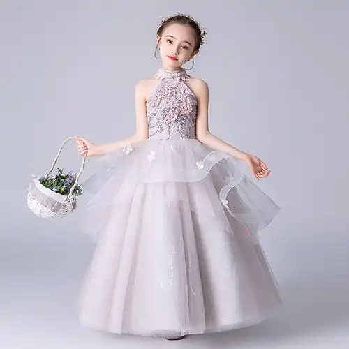 厂家批发儿童公主裙蓬蓬礼服仙气蕾丝女童礼服裙花童婚纱礼服定制