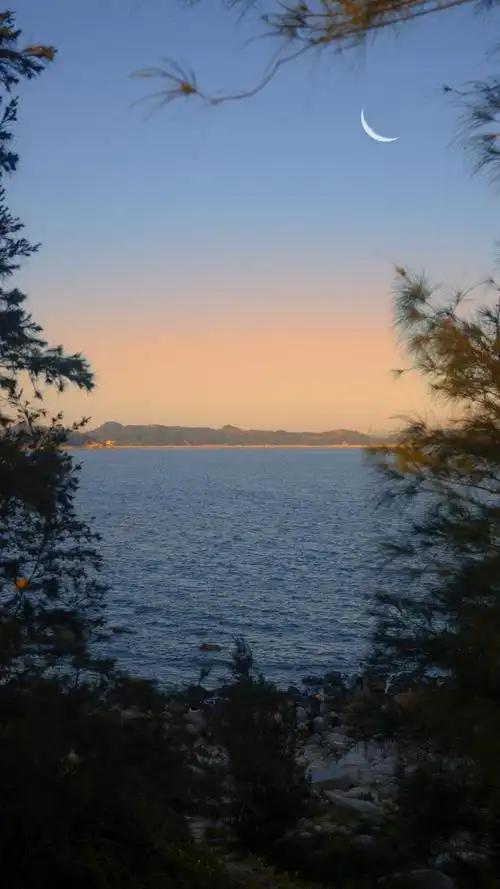 黄昏中的大海唯美风景写真