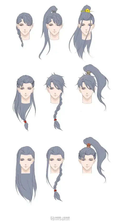 古风男性的发型设计