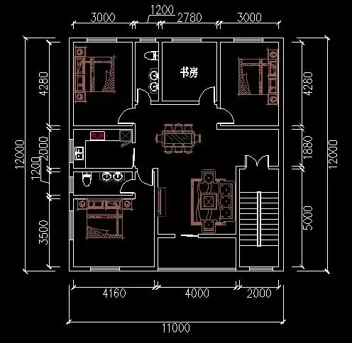 求长13米宽11米的房屋设计图!