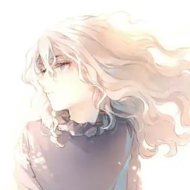 白发蓝瞳女生动漫头像