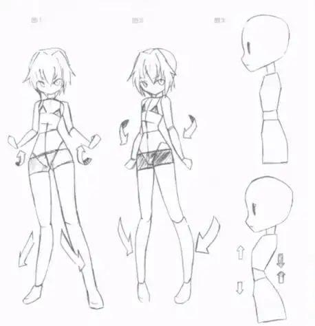练习必备人物黑白动漫素材插画绘画线稿手绘女生男生长发短发转载二次