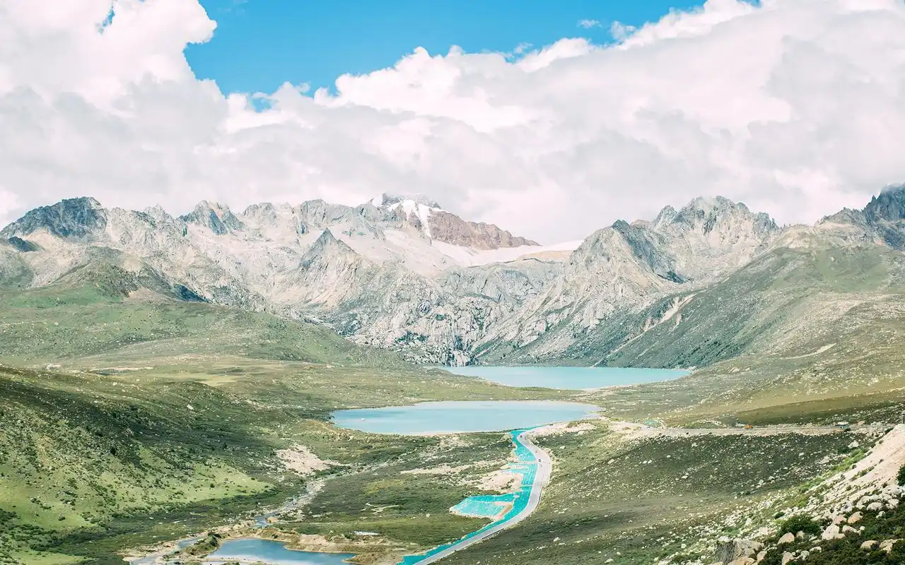 青藏线小清新风景图片桌面壁纸