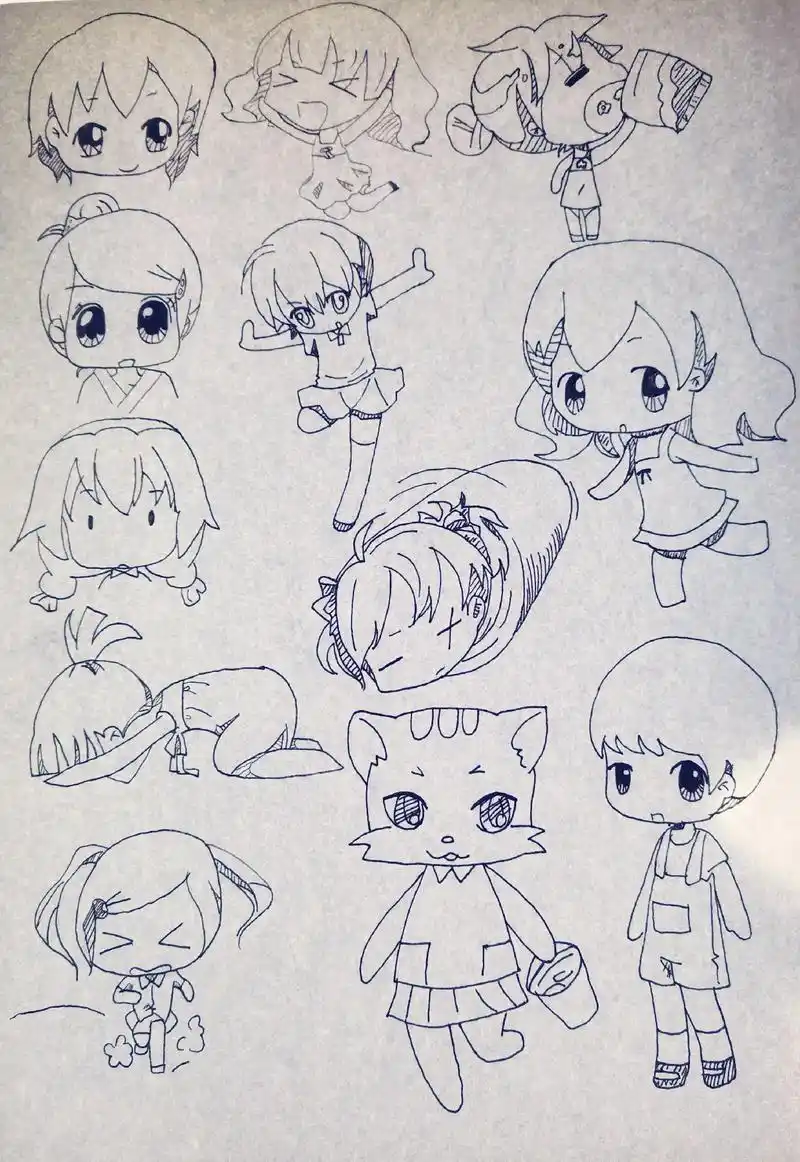 练练分部和整体还是有用的#手绘 #q版动漫 #动漫人物 #二 - 抖音