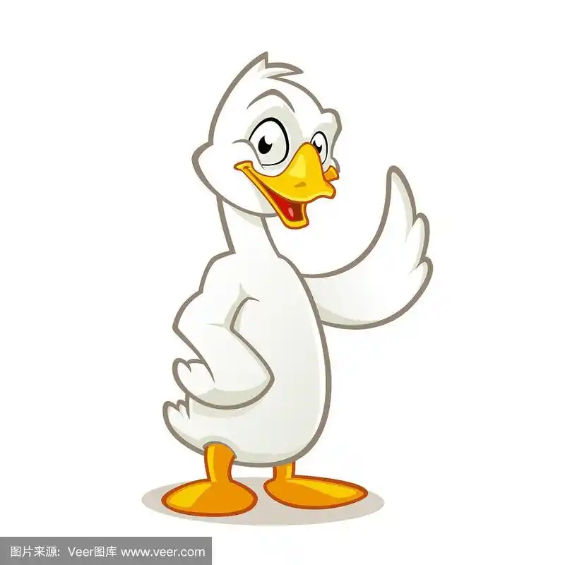 卡通人物白鹅