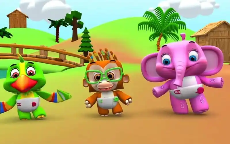 森林舞会开始了,小象和它的动物朋友们快乐的唱歌跳舞_哔哩哔哩 (゜