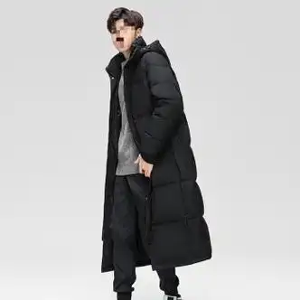 约克男孩冬天男士生适合东北穿的极寒中长款加厚平湖羽绒服秋季过膝