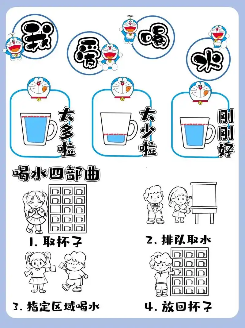 6015喝水区环创素材之我爱喝水丨93打印.