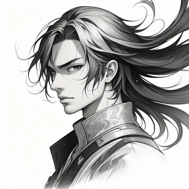 男生头像线稿96 | 帅气十足