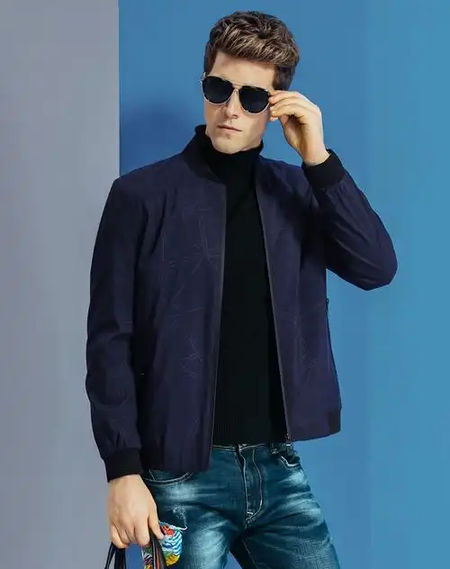 夹克男秋冬风行潮流款式立领时尚都市男装上衣外套冬季男士夹克
