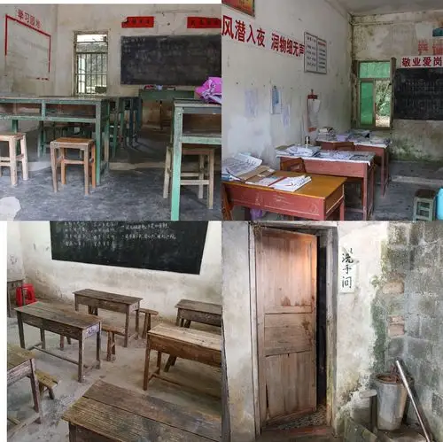 翻新前:学校教学设备破旧