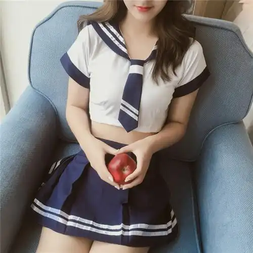 情趣内衣学生制服清纯可爱诱惑套装性感紧身透明短裙露乳开裆视频