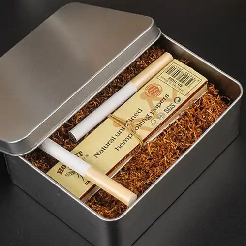 烟丝礼盒大容量烟盒110mm手卷烟盒香烟烟草收纳盒子金属烟丝盒多