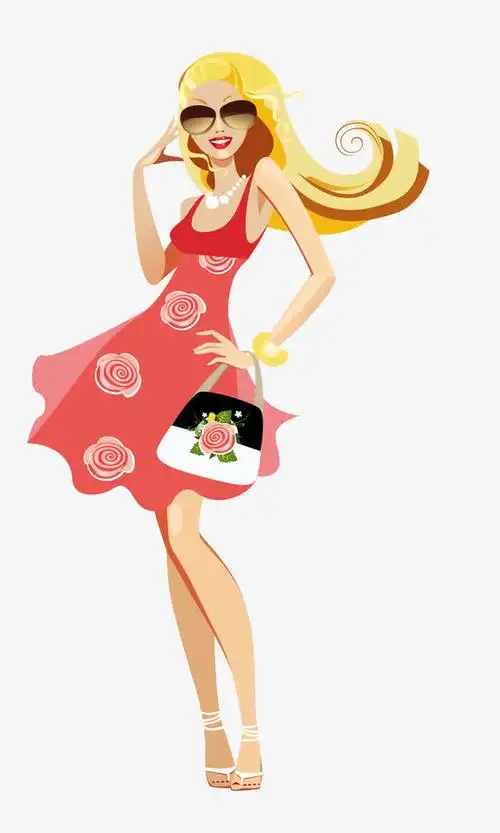 时尚女人矢量图免费下载