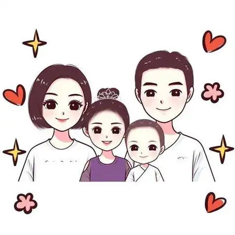 学无止境一家三口四口五口卡通图片头像合集