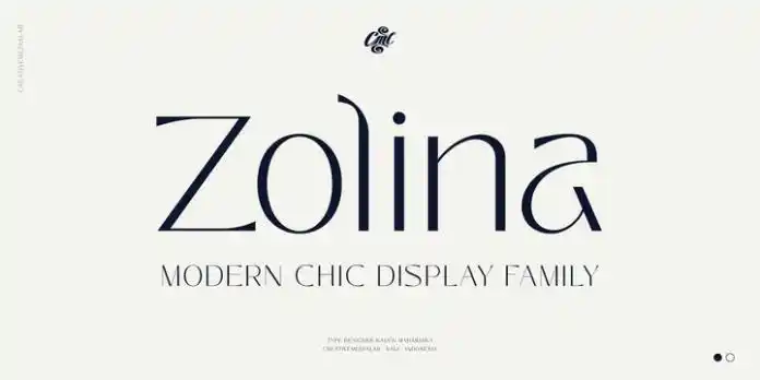 zolina时尚品牌网站标题logo衬线英文字体下载