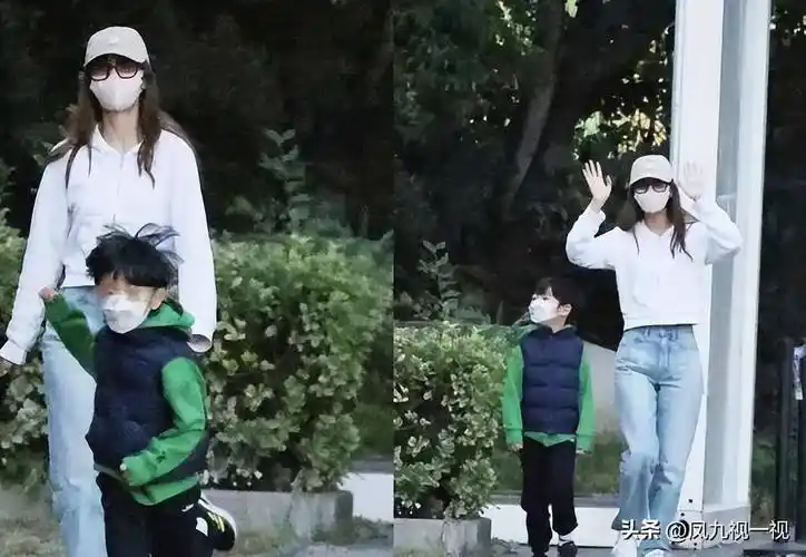 小海绵现身机场迎接妈妈,蹦蹦跳跳长相帅气,据称杨颖弟弟现身_黄晓明