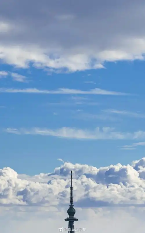 俯瞰青岛 | 七月八月看巧云,天空之城,这样的青岛