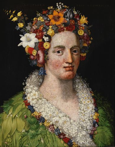 文艺复兴阿尔钦博托植物鲜花肖像奇幻油画 世界名画临摹复制品