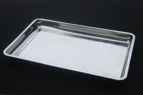 特厚304无磁不锈钢方盘长方形大托盘 蒸饭盘茶盘不锈钢带孔盘包邮