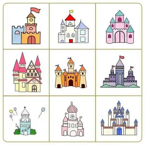 幼儿园简笔画卡通房子